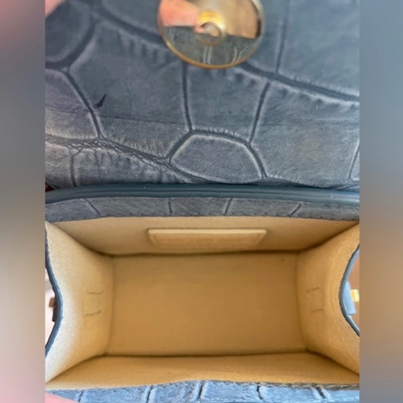 Le Chiquito Jacquemus Mini bag Cro-co embossed Leather Blue With dust bag - Picture 4 of 11